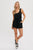 Black French Terry Knit Tank Romper(535)