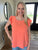 Coral Top w/ Ruffle Sleeve(176)
