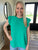 Green Top w/ Ruffle Sleeve & Neck(177)