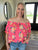 Coral Floral Off Shoulder Blouse(184)
