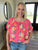 Coral Floral Off Shoulder Blouse(184)