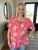 Coral Floral Off Shoulder Blouse(184)