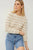 Beige Stripe Crochet Sweater(476)