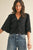 Black Floral Embroidered Top(189)