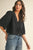 Black Floral Embroidered Top(189)
