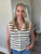 Black/Cream Stripe Sweater Vest(187)