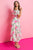Cream/Pink Floral Off Shoulder Dress(595)