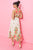 Floral Halter Pleated Midi Dress(W919)