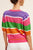 Pink Stripe Short Puff Sleeve Sweater(469)