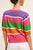 Pink Stripe Short Puff Sleeve Sweater(W806)