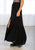 Black Rayon Gauze Maxi Skirt(W856)