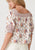 Floral Puff Sleeve Square Neck Blouse(W796)