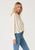 Cream Twisted Front Button Up Blouse(477)
