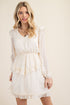 Cream Swiss Dot Ruffled Dress(588)