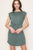 Olive Drawstring Tee Dress(620)