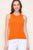 Orange Ribbed Light Sweater Knit Tank(559)
