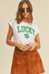 White “Lucky” Graphic Tee(W826)