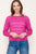 Magenta Lightweight Crochet Sweater(523)