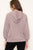 Taupe Textured Ribbed Hoodie(W514)
