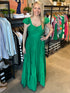 Green Tiered Maxi Dress(530)