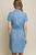 Blue Button Down Shirt Dress(591)