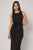 Black Ribbed Knit Maxi Dress(672)