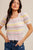 Pink Flower Pattern Pointelle Sweater(W929)