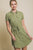 Olive Button Down Shirt Dress(592)