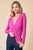 Pink Surplice Knit Bodysuit(W648)