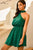 Green One Shoulder Dress(W645)