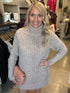 Cable Knit Turtleneck Sweater Dress(W519)