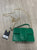 Mini kelly green metal strap purse (B165)