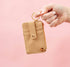 Solid Tan Keychain Wallet (DE013)