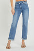 Risen High Rise Crossover Straight Jean(WRDP5334)