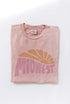Mauve “Midwest” Graphic Mineral Wash Tee(225)