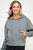 Gray Soft Cropped Dolman Sweatshirt(983)