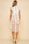 Coral/Sage Print Flutter Sleeve Midi Dress(325)