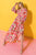 Pink Floral Maxi Dress(177)