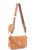 Tan V Quilted Crossbody Handbag (WB106)