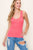 Coral Soft Ribbed Knit Sweater Tank (W759)