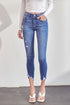 KanCan High Rise Distressed Hem Skinny Jeans(WKC7118M)